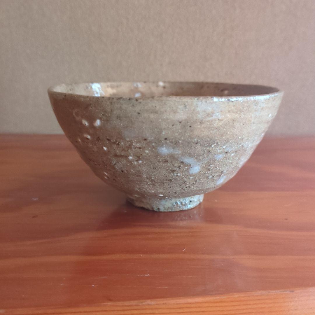 陶器製茶碗 古美術骨董　箱付き　萩茶碗　雪柳　直径約12.5cm