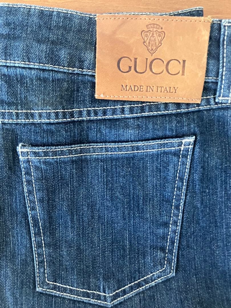 GUCCI 膝丈デニムスカート 38 イタリア製