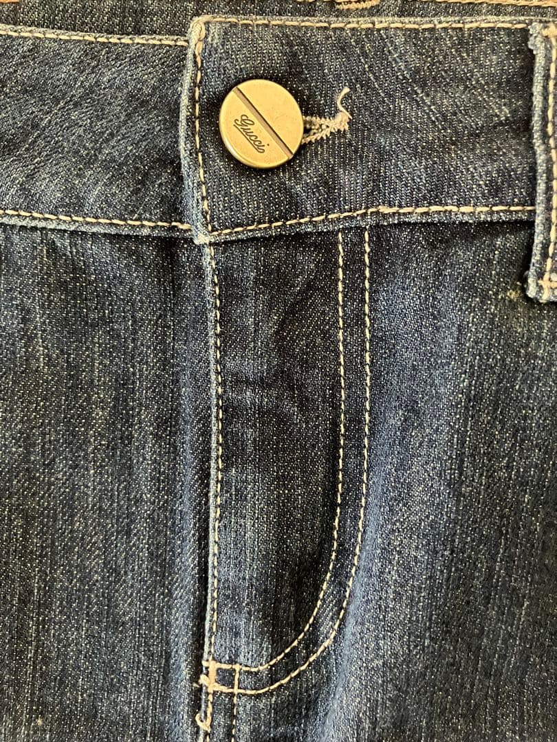 GUCCI 膝丈デニムスカート 38 イタリア製