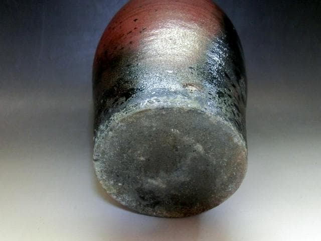壷●古備前口広立ち瓶壺 古い備前焼き 江戸期 花瓶 花器 古美術 時代物 骨董■
