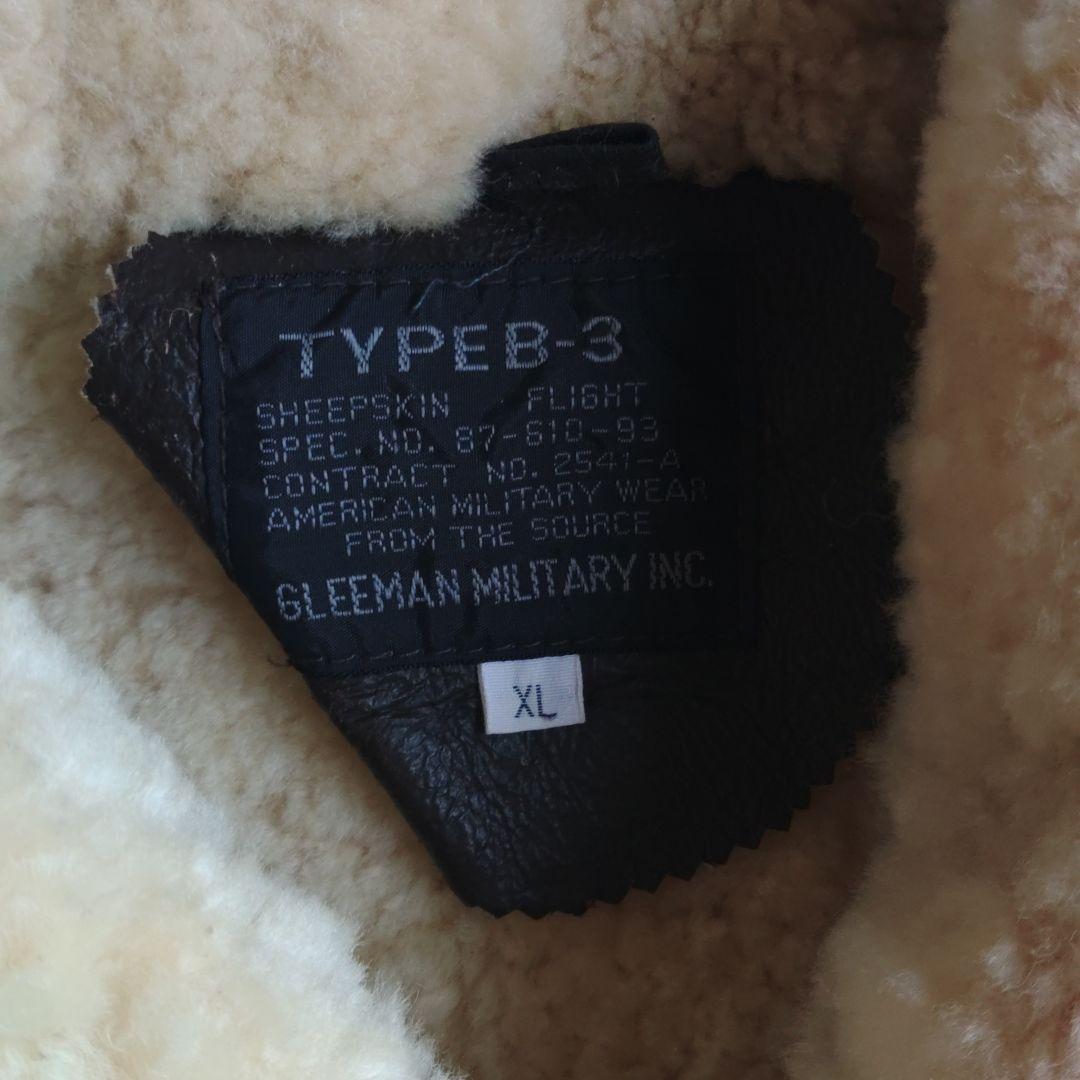 GLEEMAN Type B-3 レザージャケット　革ジャン(XL)