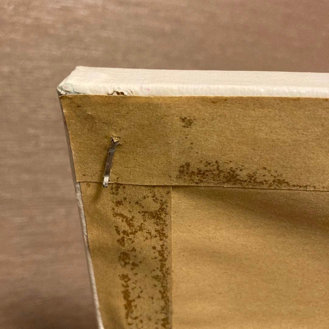 送料込み アクリルペイントアート 絵画 ラメ 赤 オレンジ