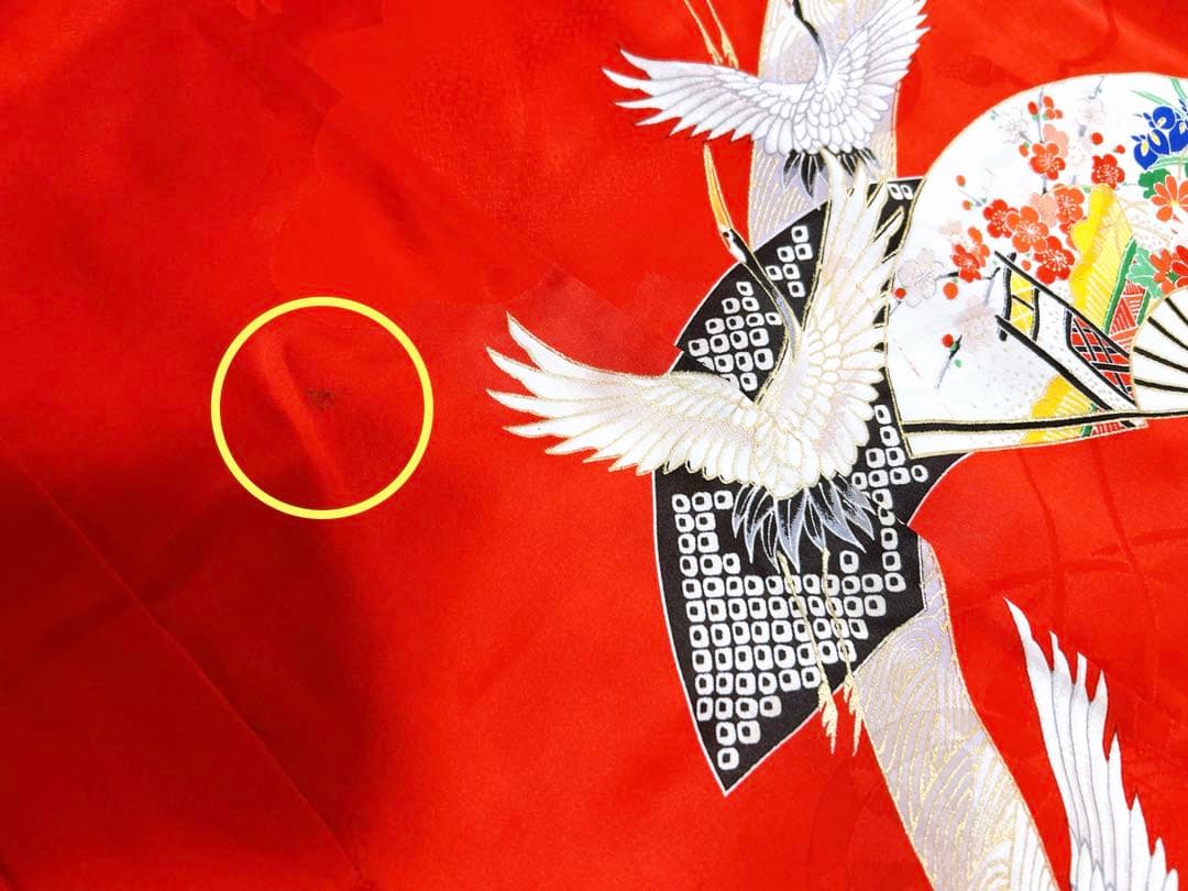 お買い得品♡七五三　7歳　フルセット　鶴　古典柄　赤系　正絹