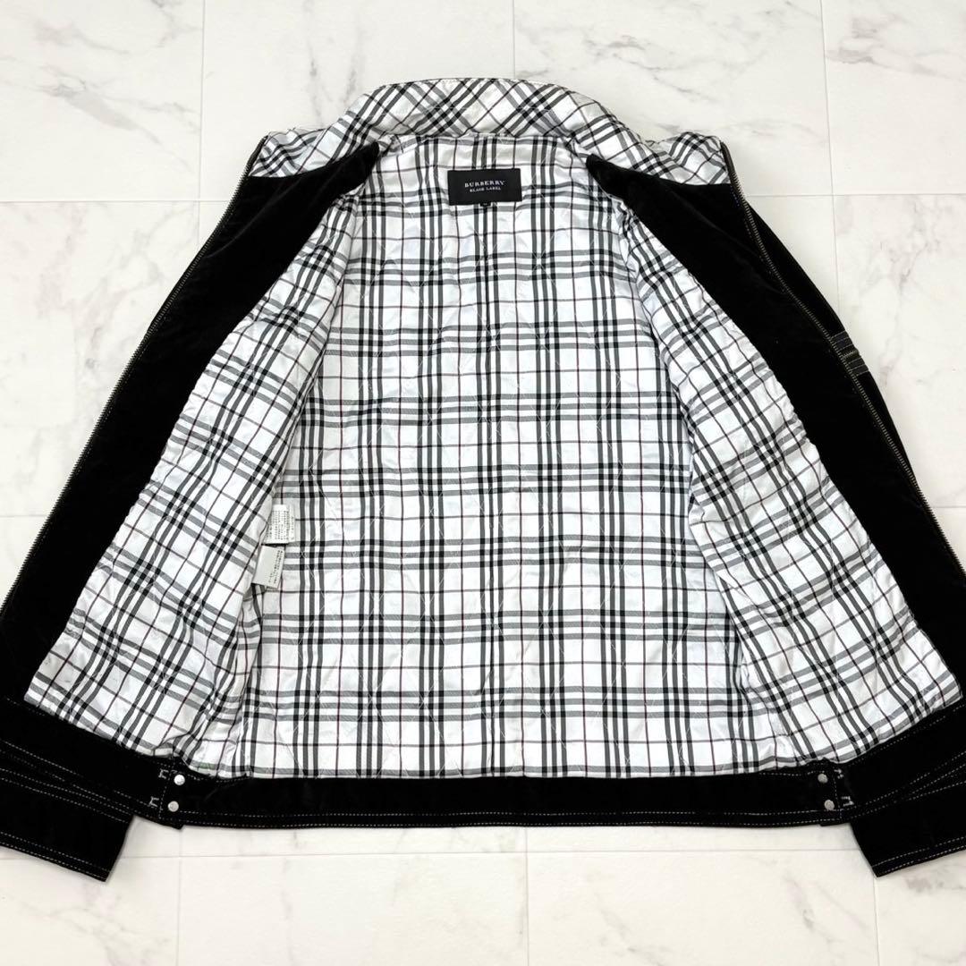 【美品】バーバリーブラックレーベル レザージャケット コーデュロイ ノバチェック