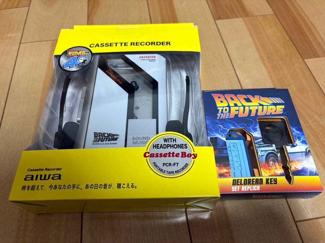 d*3様 aiwa PCR-F7 バック・トゥ・ザ・フューチャー+デロリアンキー