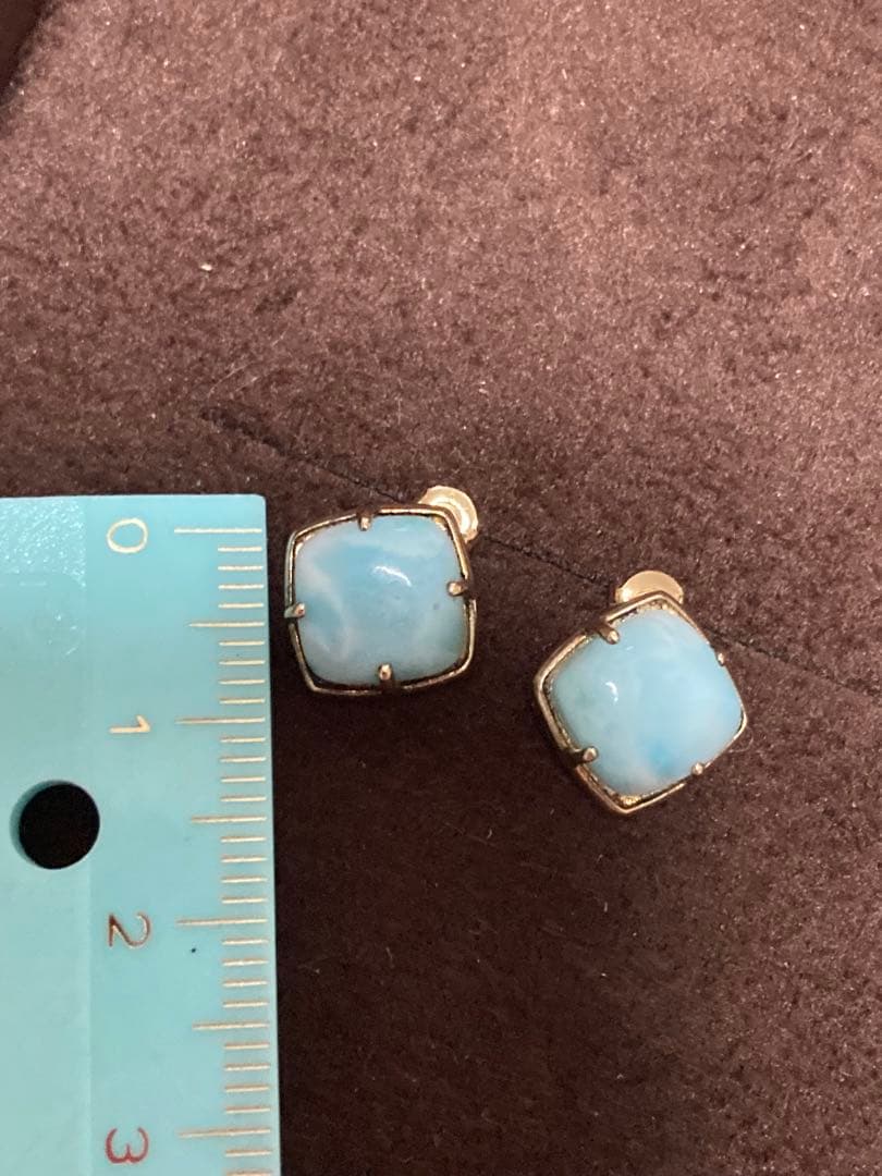 agete ラリマースクエア ピアス