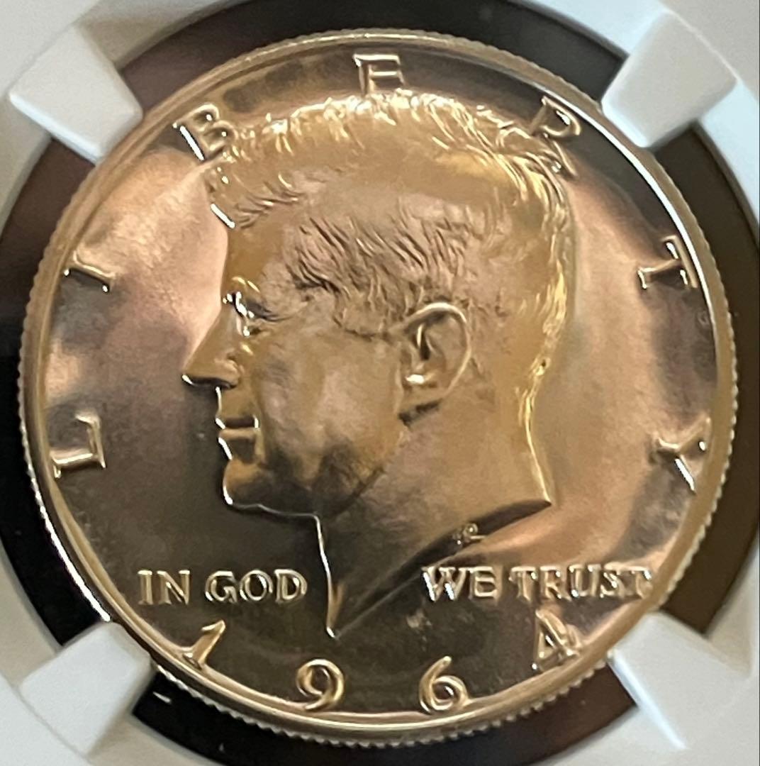 アメリカ 1964 ケネディ プルーフ ハーフダラー 銀貨 NGC PF67