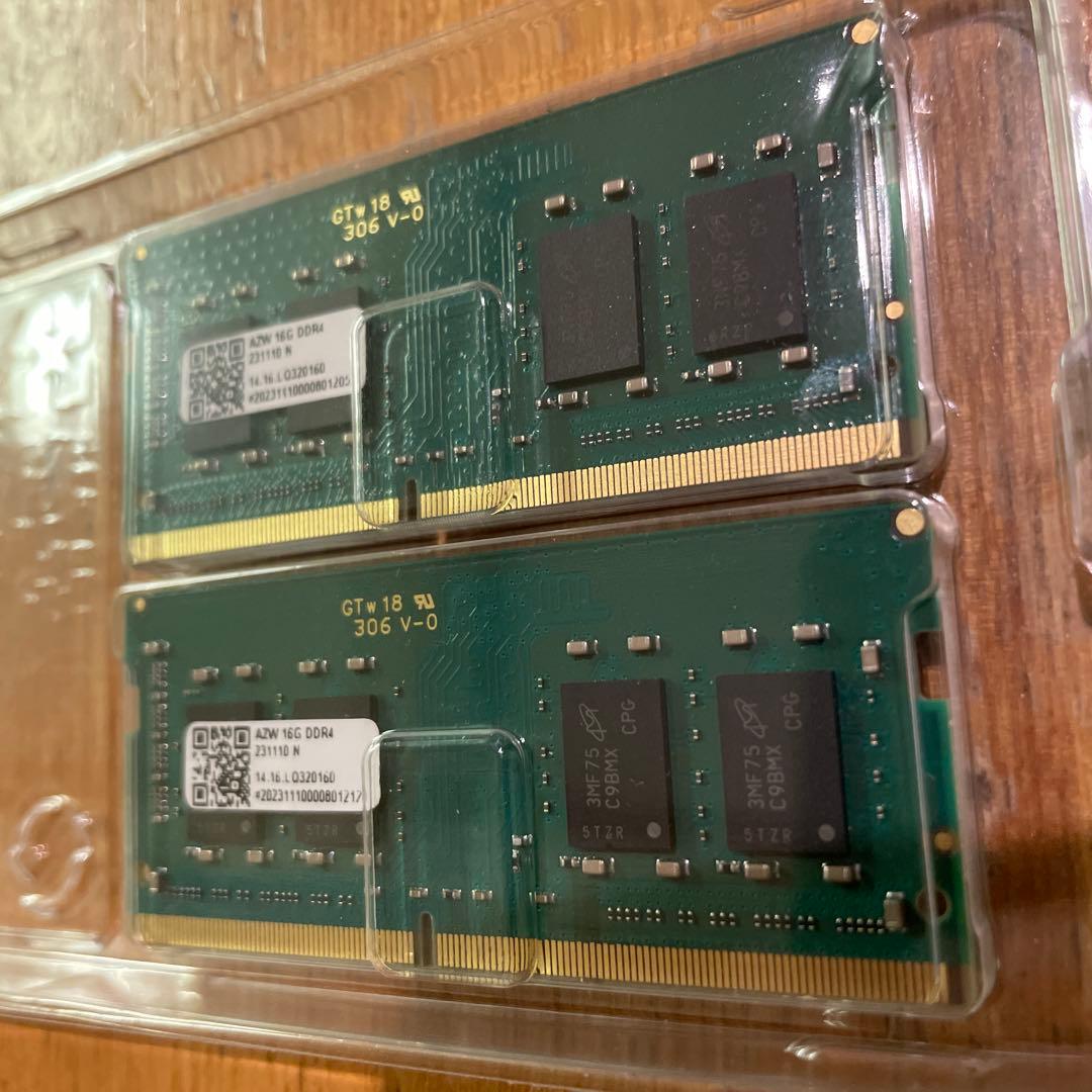 Crucial SODIMM DDR4-3200 16GB x 2枚