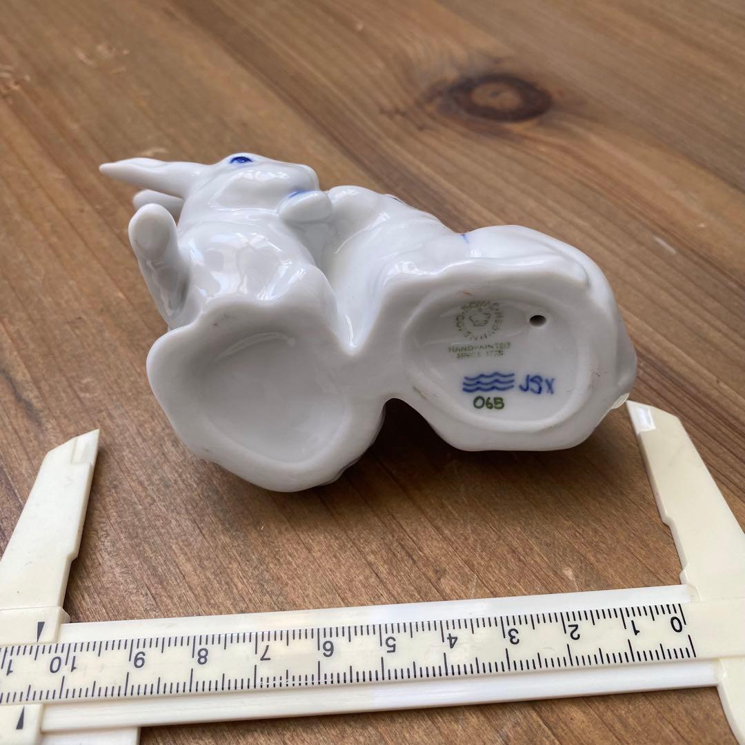 レア　ロイヤルコペンハーゲン フィギュリン ブルーパルメッテ　うさぎ