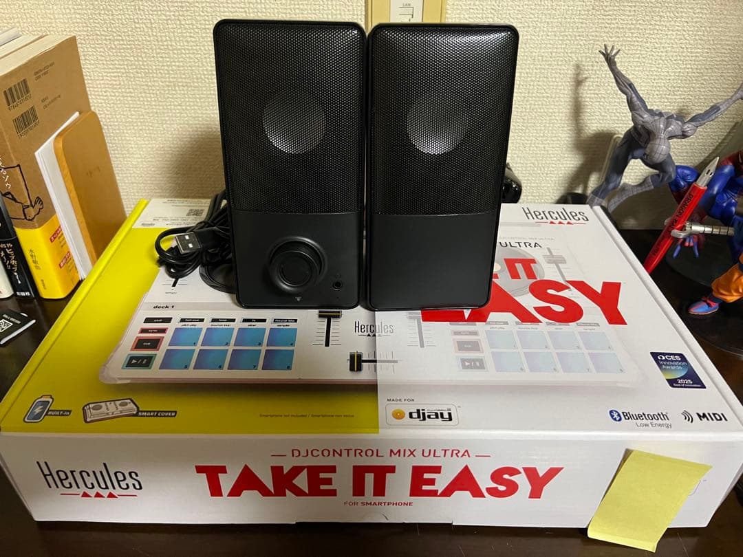 hercules djcontrol mix ultra スピーカー付き