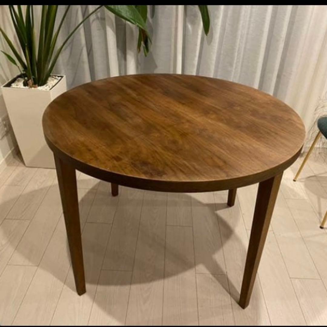 定価12万 アクタス ラウンド 円形 ダイニングテーブル ウォールナット