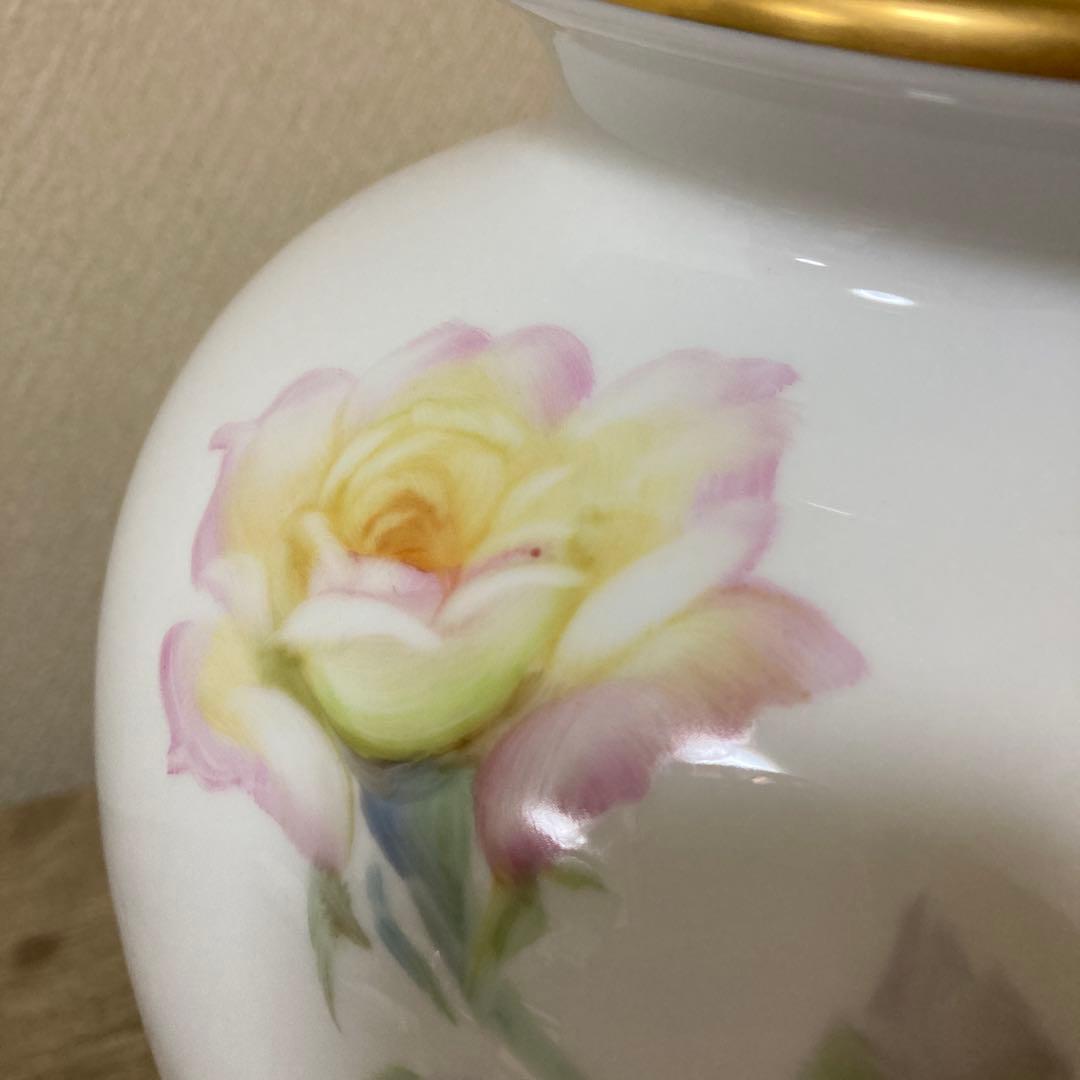 オールドノリタケ　上絵花瓶　ハンドペイント　名古屋絵付け　〈検プレミアノリタケ