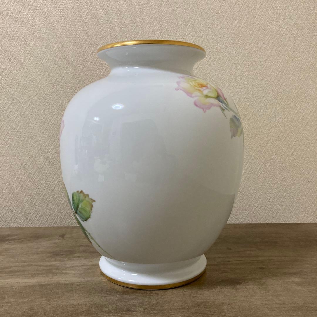 オールドノリタケ　上絵花瓶　ハンドペイント　名古屋絵付け　〈検プレミアノリタケ