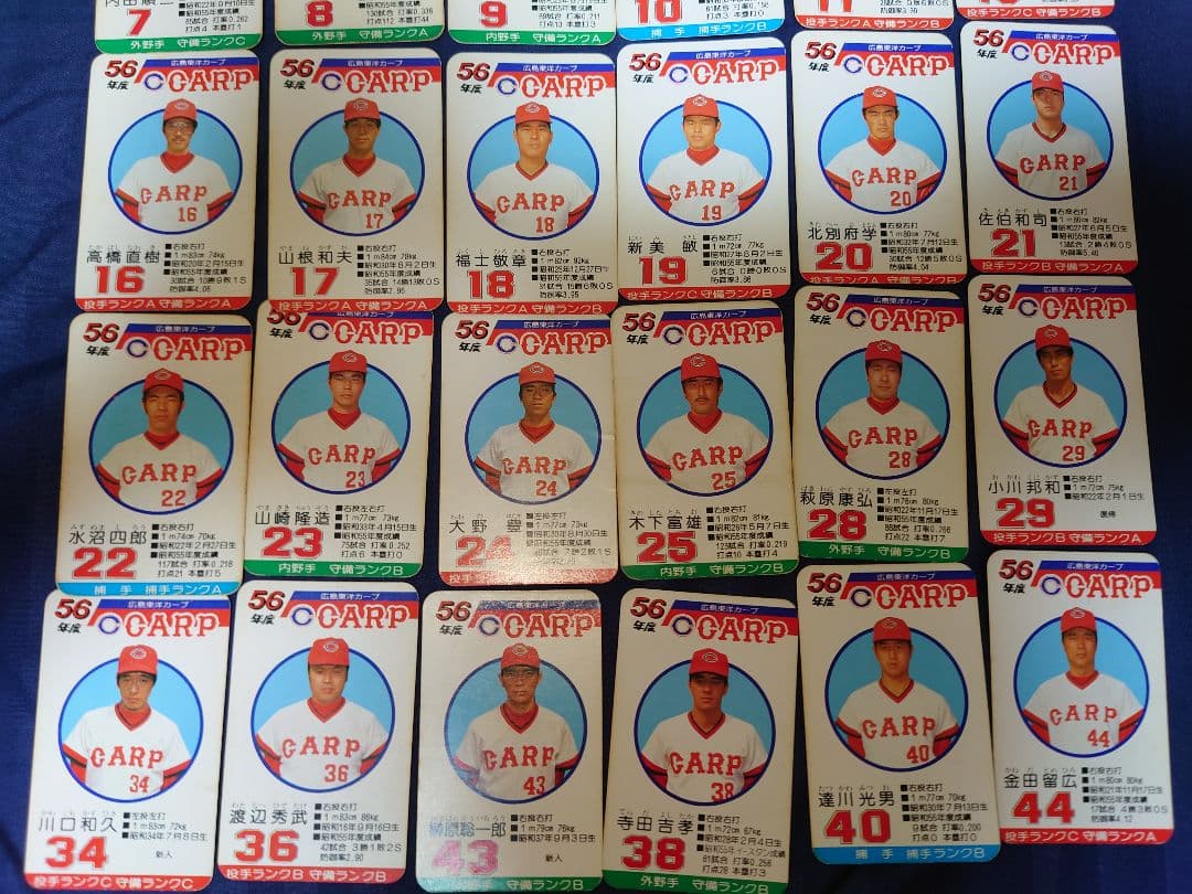 タカラ 野球カードゲーム 56年 広島東洋カープ
