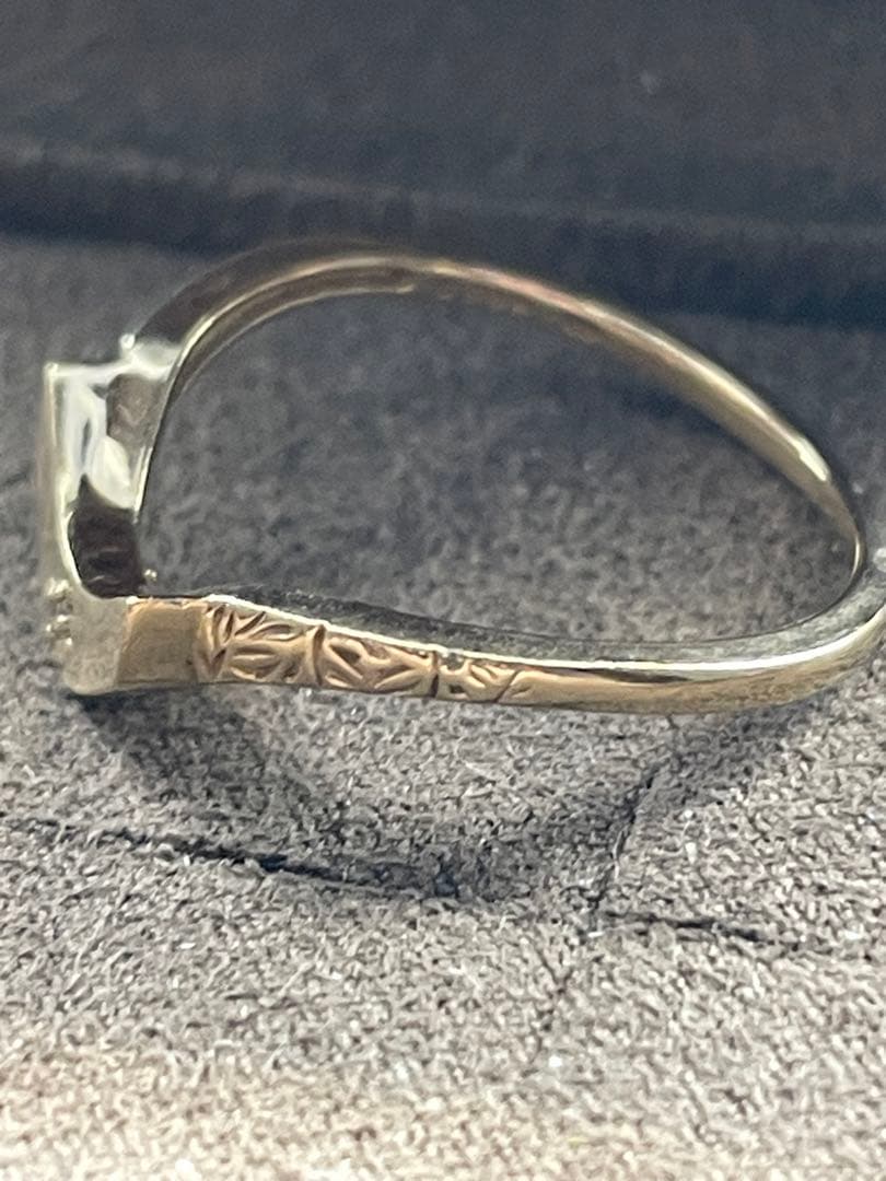 agete K10 ダイヤモンド Vリング 13号