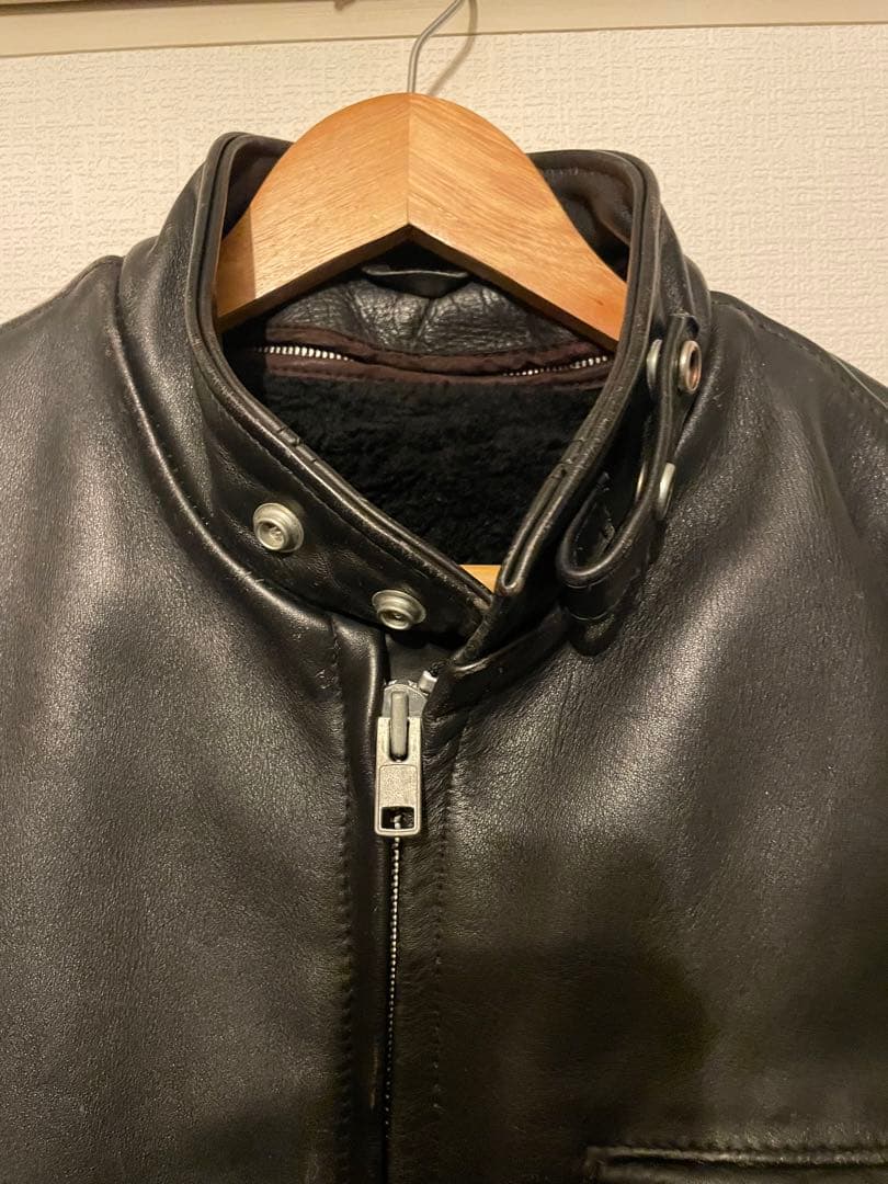 Schott 641 レザージャケット 40 ボアライナー ブラック