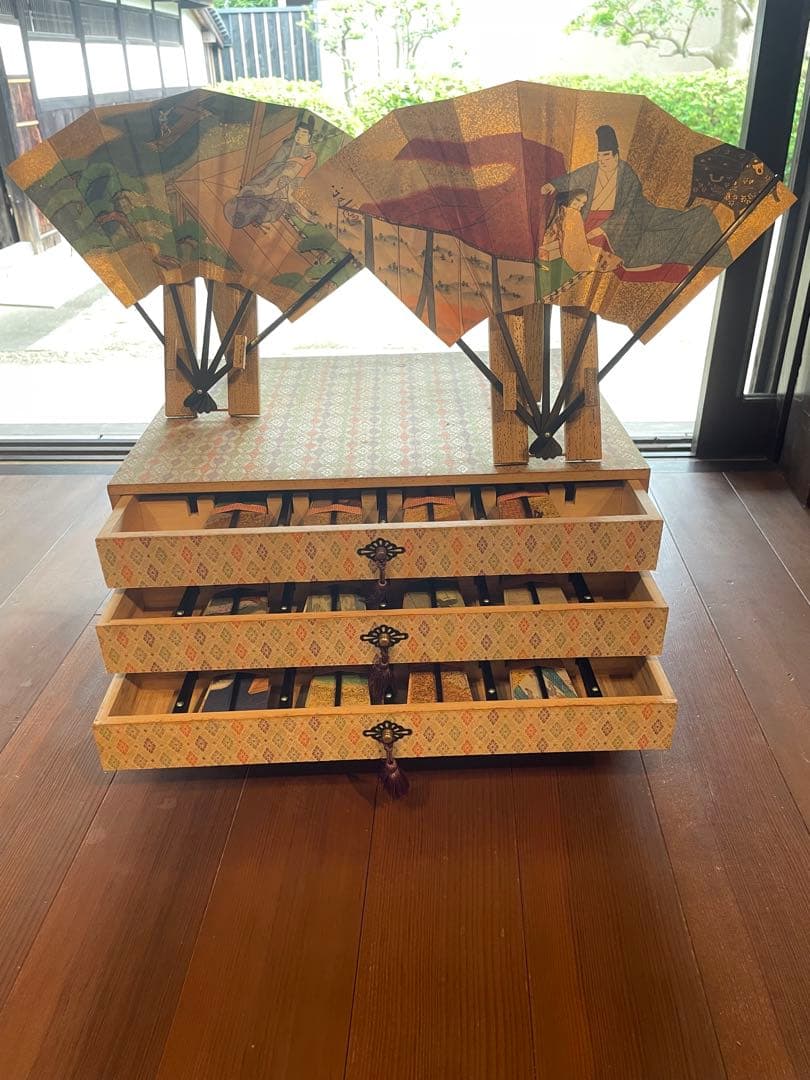 イ*イ様 フランクリン画廊 『源氏物語飾り扇』 解説書付 扇子 27本/54帖