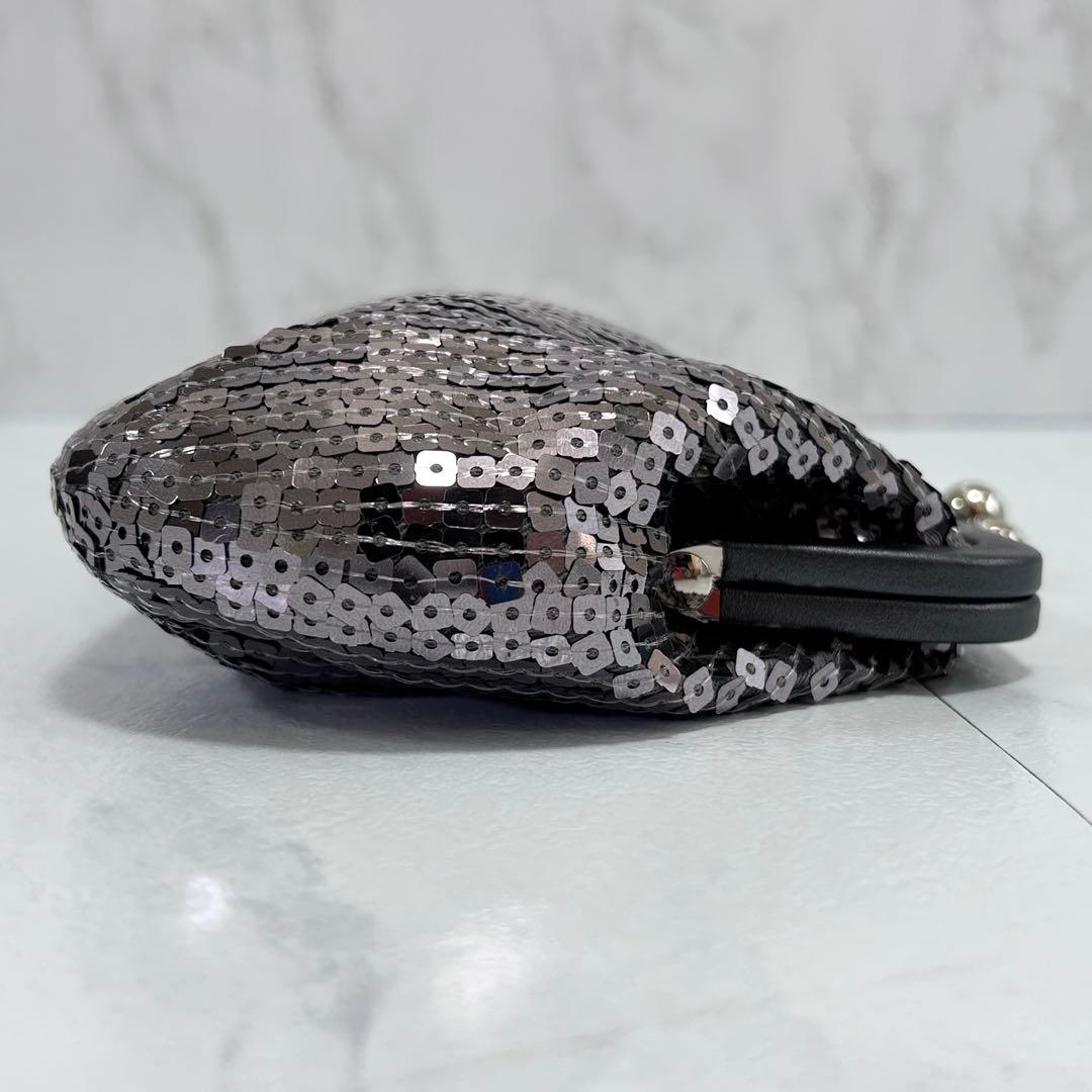 ◎美品◎ COACH スパンコール kisslock パーティバッグ シルバー