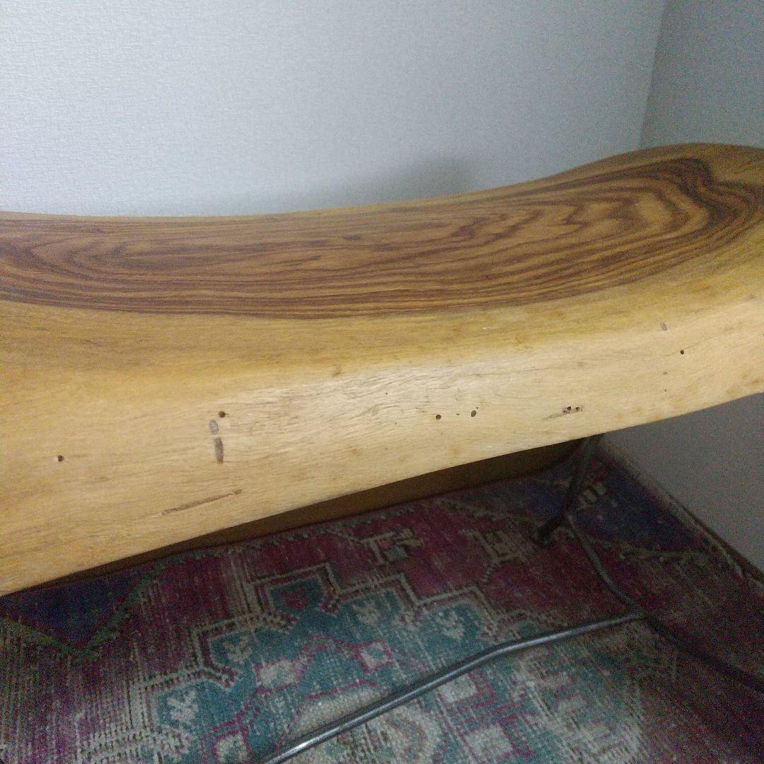 ナチュラルウッドスツール 天然木アイアン スツール ベンチ 椅子 チェア 飾り台