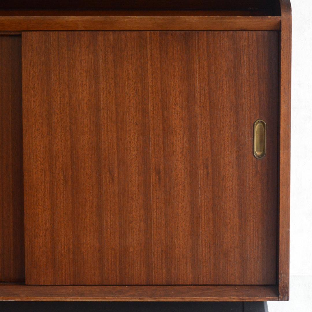 イギリス ヴィンテージ Beautility ガラスキャビネット ビューロー付