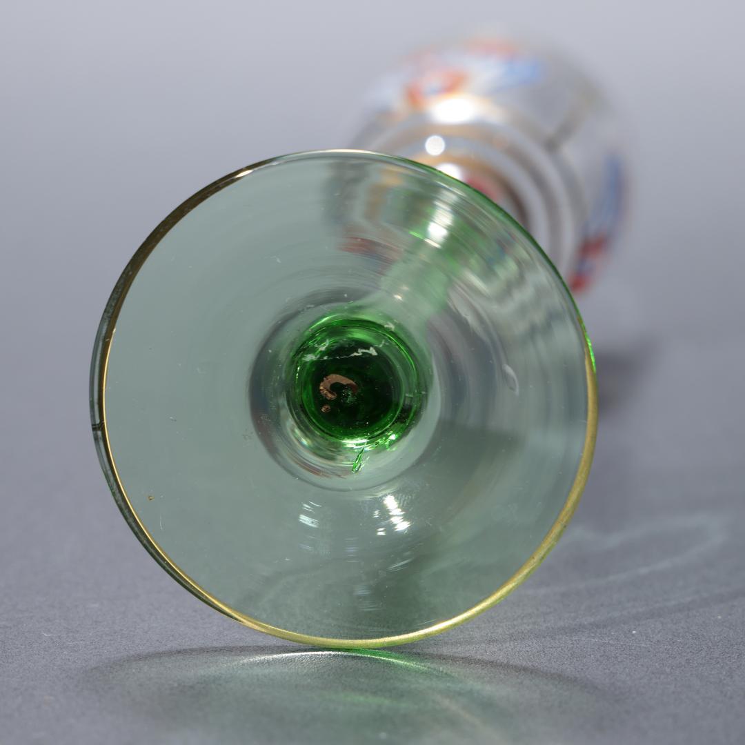 【美品】アンティークグラス　リキュール　花　オブジェ　R1344ダI