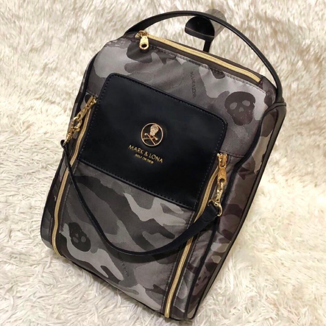 未使用級☆MARK&LONA マークアンドロナ シューズケース カモフラ