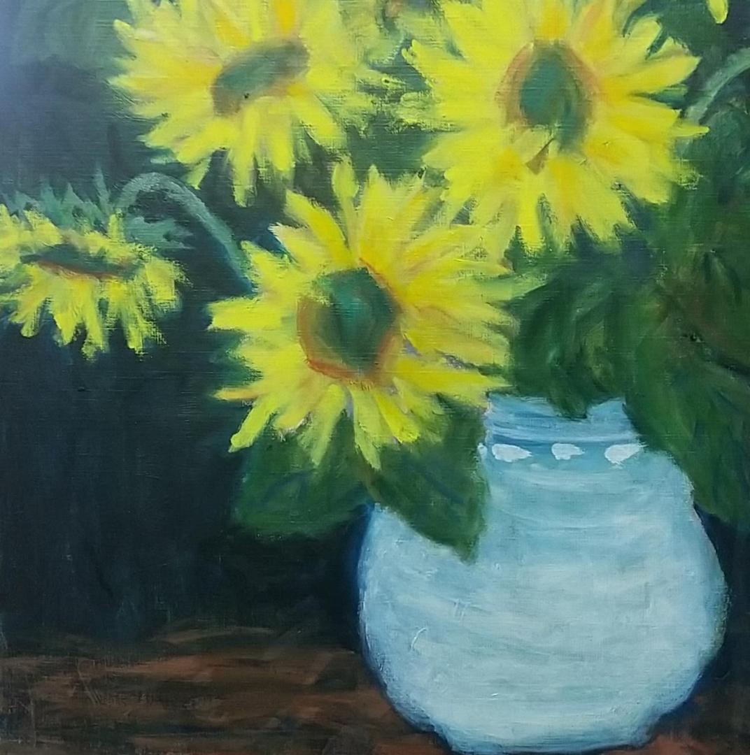 油絵 「向日葵」2006 F10 絵画