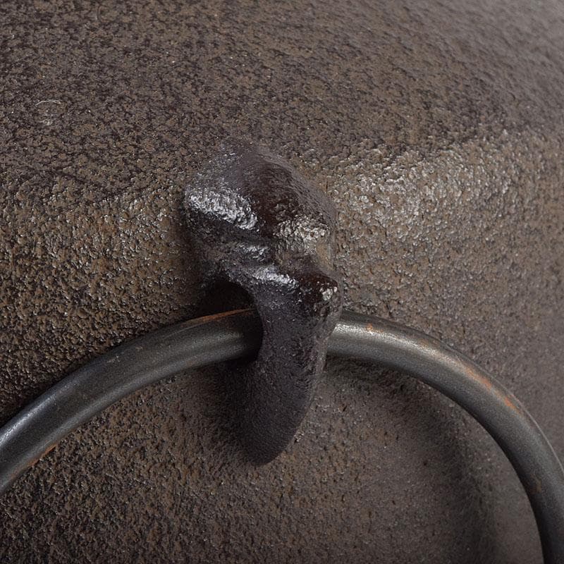 煎茶道具　釜師　佐藤清光作　阿弥陀堂釜　鉄釜　鉄釜　共箱　V　R8943B