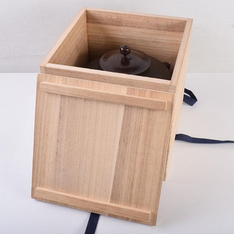 煎茶道具　釜師　佐藤清光作　阿弥陀堂釜　鉄釜　鉄釜　共箱　V　R8943B
