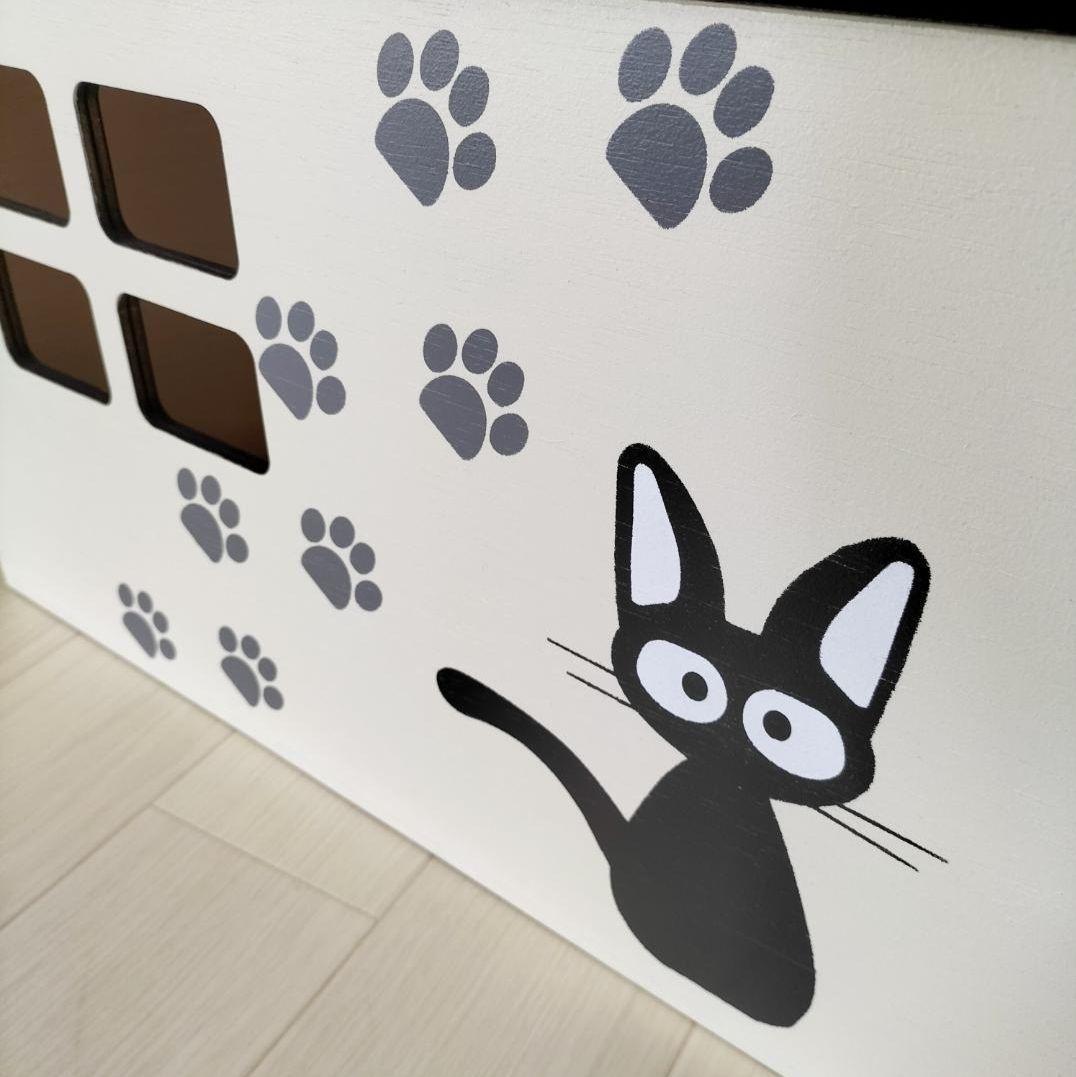 31《キャットハウス》ハンドメイド 猫 小屋 木箱 りんご箱 ペットハウス
