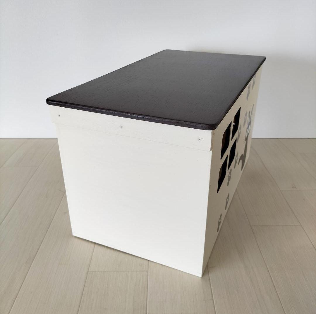 31《キャットハウス》ハンドメイド 猫 小屋 木箱 りんご箱 ペットハウス