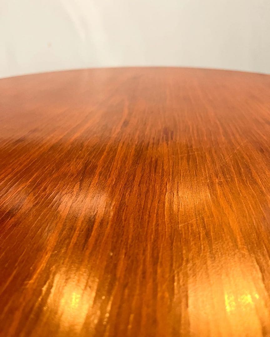 木製円形ダイニングテーブル ブラウン