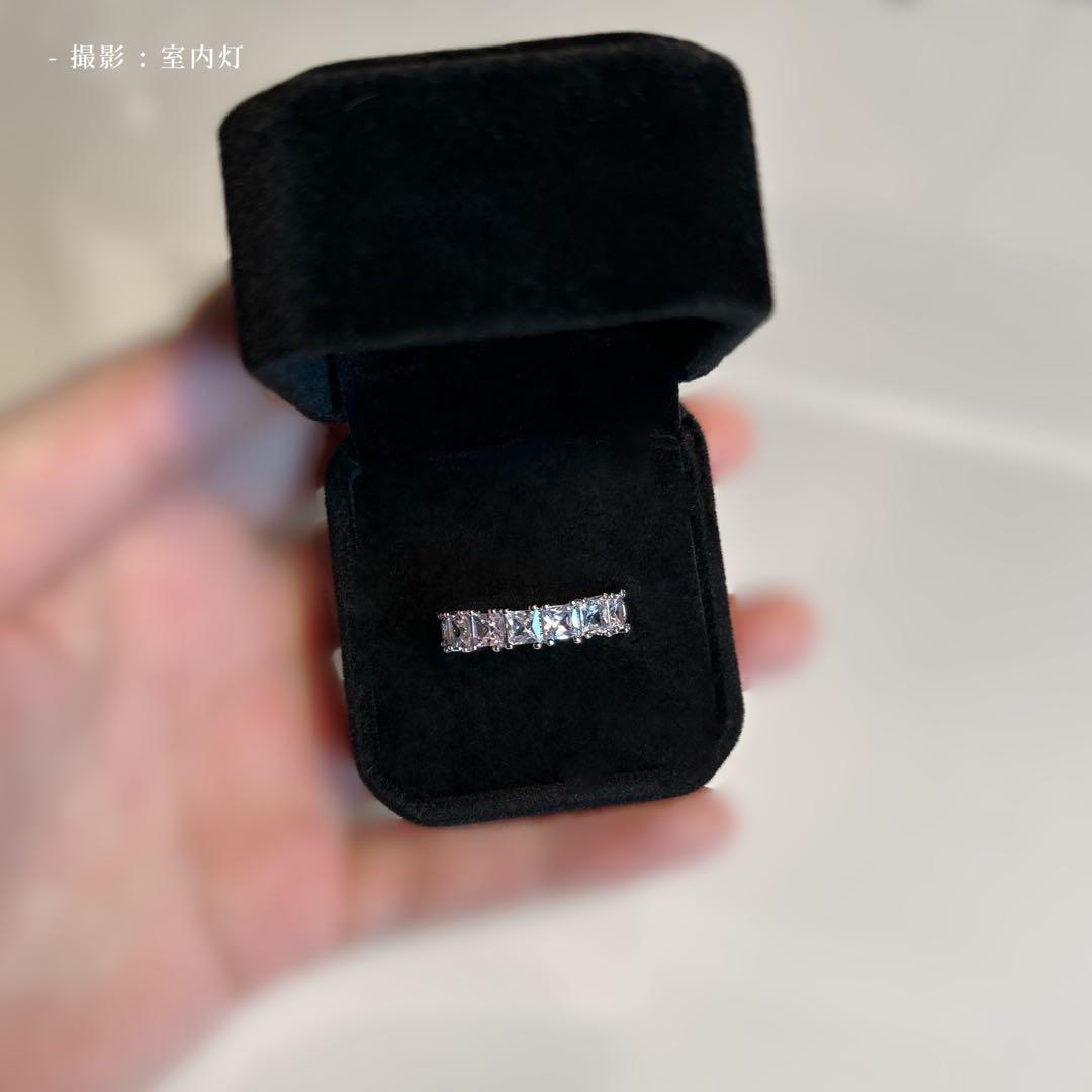 遺品整理　アンティークヴィンテージ　エメラルドカットフルエタニティ　ダイヤモンド