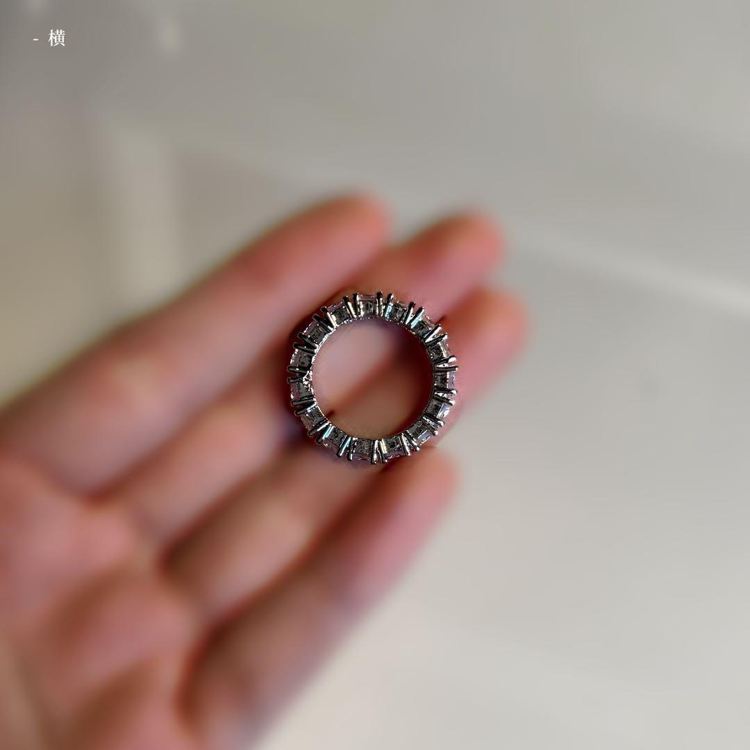 遺品整理　アンティークヴィンテージ　エメラルドカットフルエタニティ　ダイヤモンド