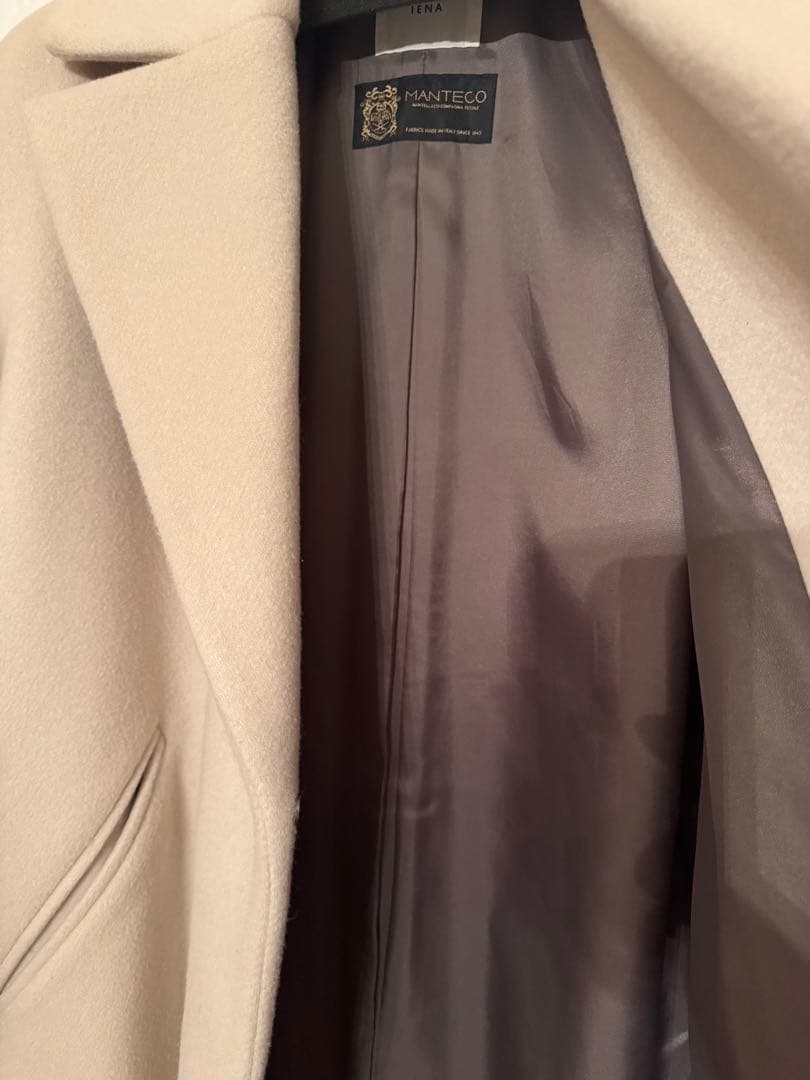 写真更新⭐︎IENA MANTECOオーバーチェスターコート38ナチュラル