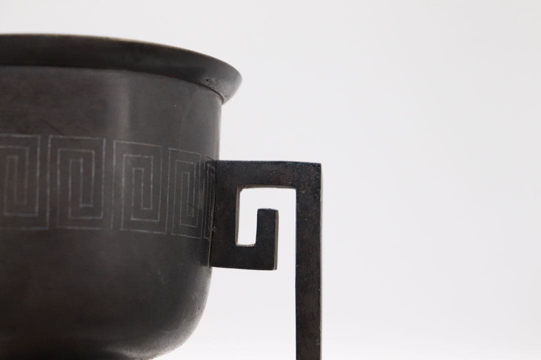 象嵌　銅製　花器　送料込み250714