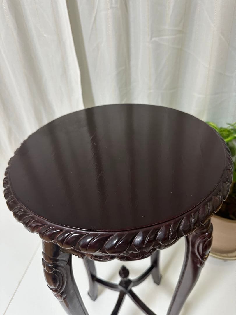 アンティーク調 クラシック ヨーロッパ家具 花台 サイドテーブル 猫足