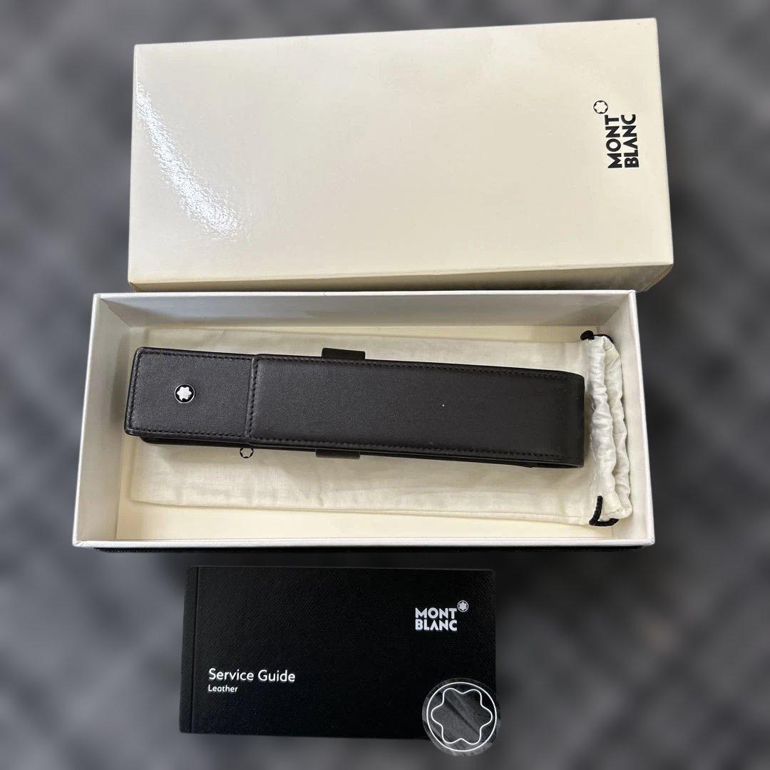 MONT BLANC レザー 万年筆ケース 内箱外箱保証書付き　完全品￼！