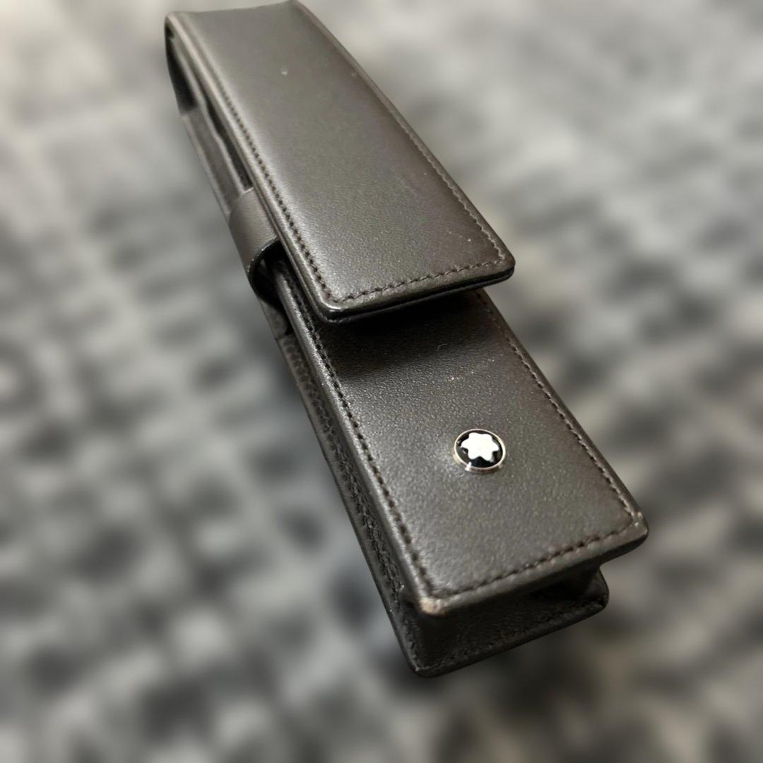 MONT BLANC レザー 万年筆ケース 内箱外箱保証書付き　完全品￼！
