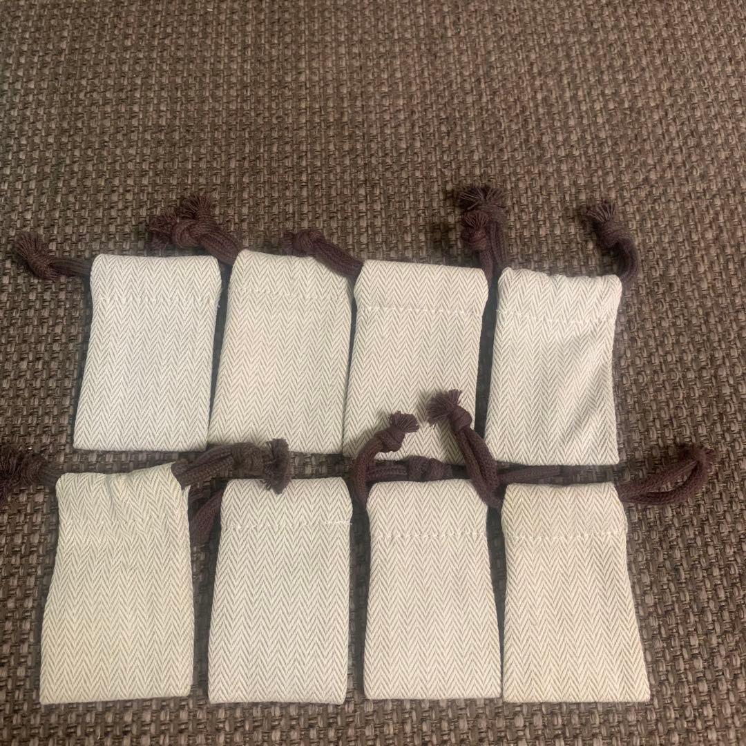 エルメス　ミニミニ巾着保存袋アクセサリー入れ（4.5x7.5cm )8枚セット