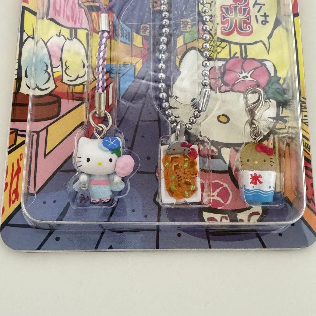 ハローキティ　ストラップ　祭　あれもこれもみんなハローキティ　たこ焼き　氷　綿飴
