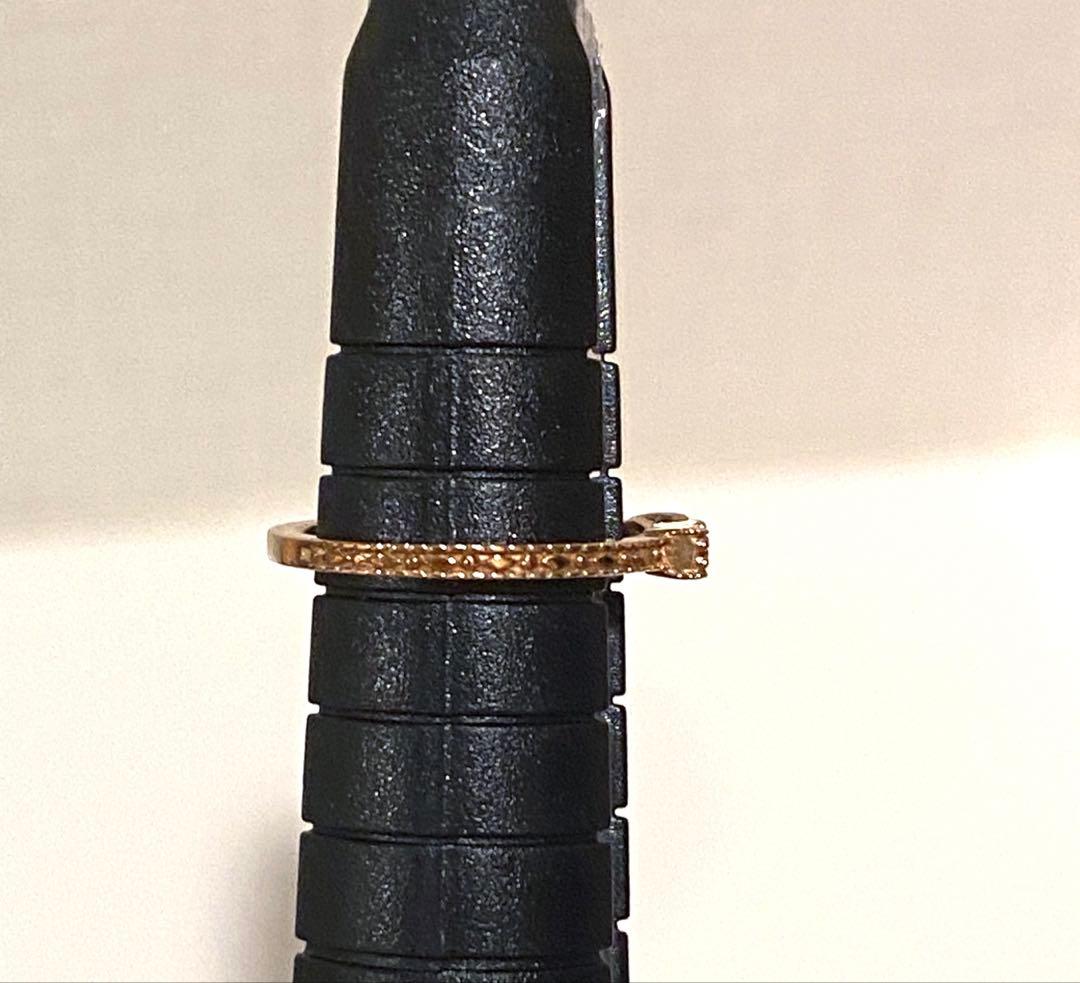 NOJESS ピンクゴールド ピンキーリング ダイヤモンド リボン K10