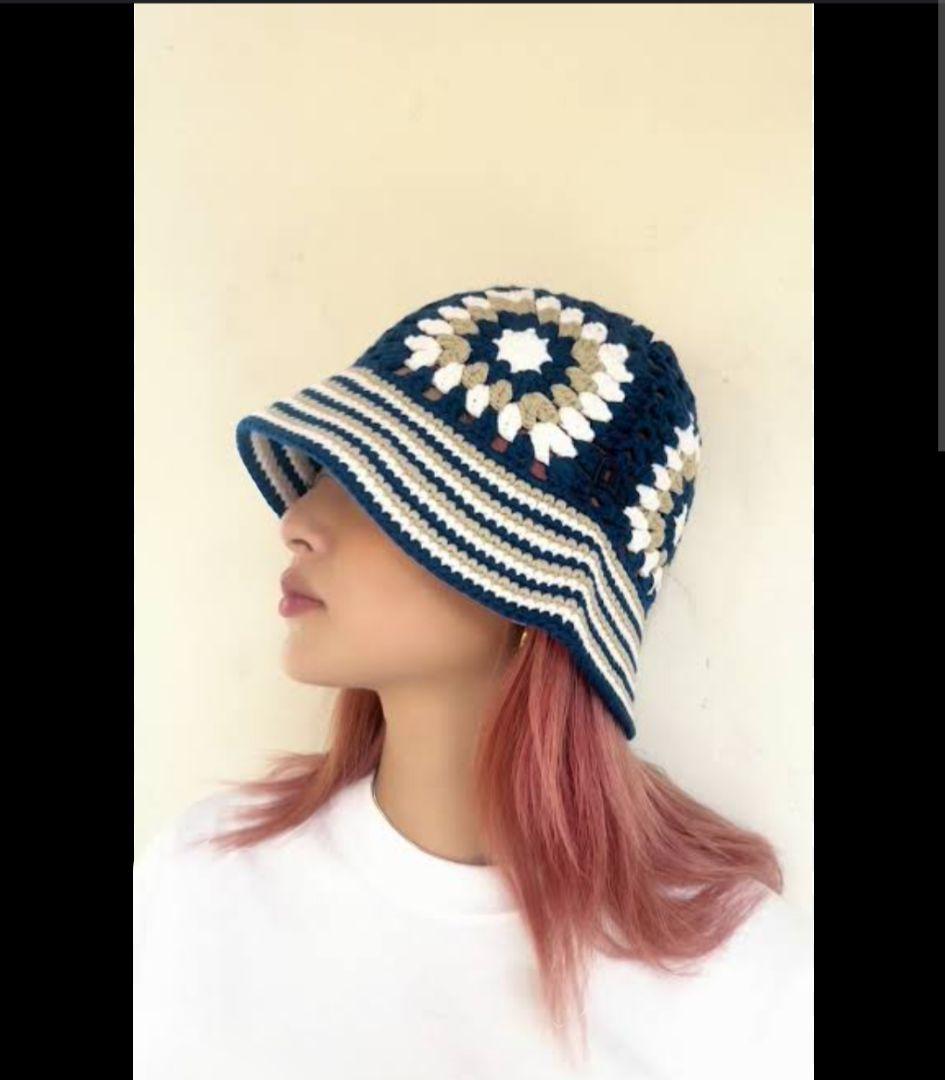 NEWERA ニューエラ クロシェ ニットバケット Croche ネイビー