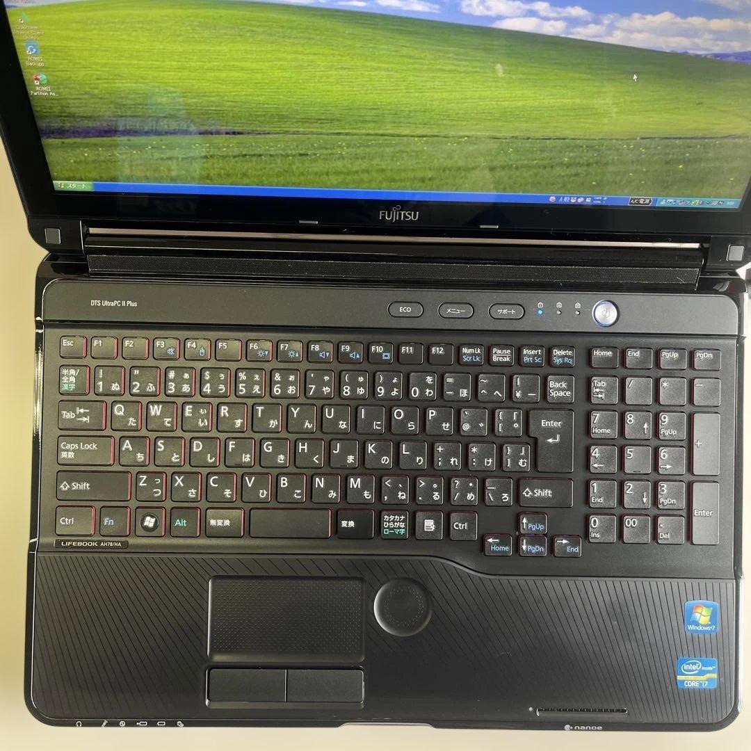 ☆訳有超美品☆WindowsXP☆富士通フルHD液晶15.6インチ大画面ノート☆