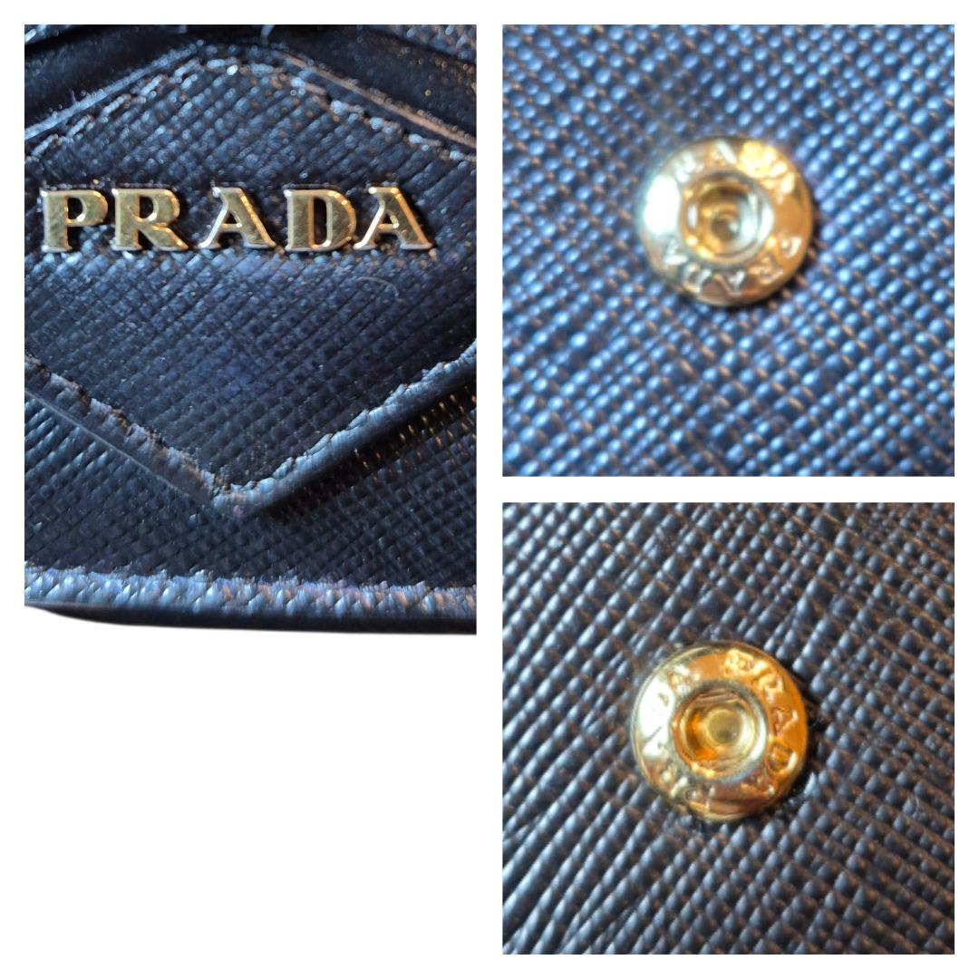 ＰＲＡＤＡ　プラダ　サフィアーノ　三つ折り財布　ミニレターリボン