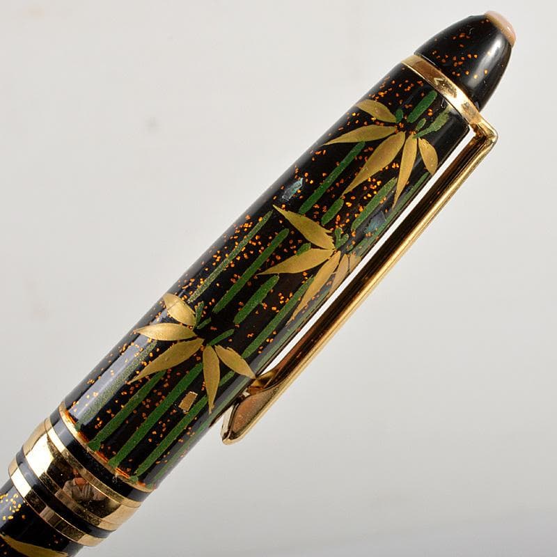 箔飾　高級　蒔絵竹笹文　ボールペン　木箱付　V　6023