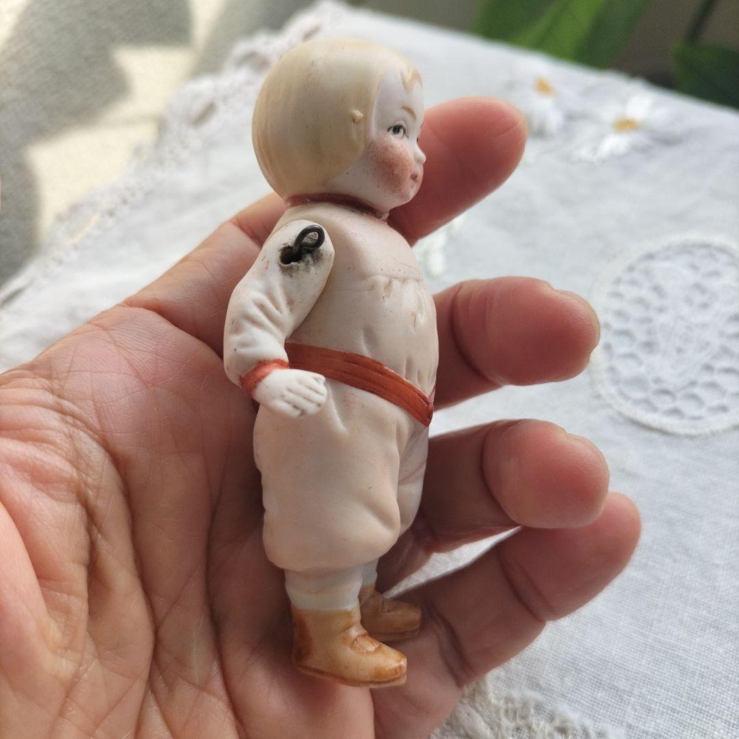 ドイツ　ビンテージ　ビスクドール　男の子　身長8.8cm HERTWIG？