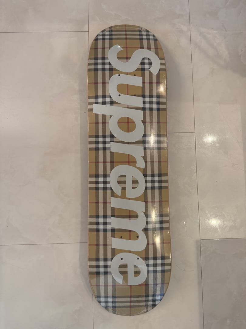 最終値引　Supreme Burberryチェック スケートボードデッキ