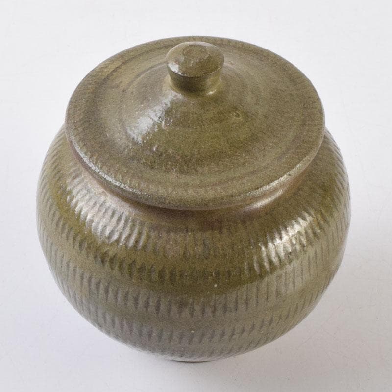 タイ古陶磁　スンコロク　宋胡録　青磁　蓋壷　C　9088