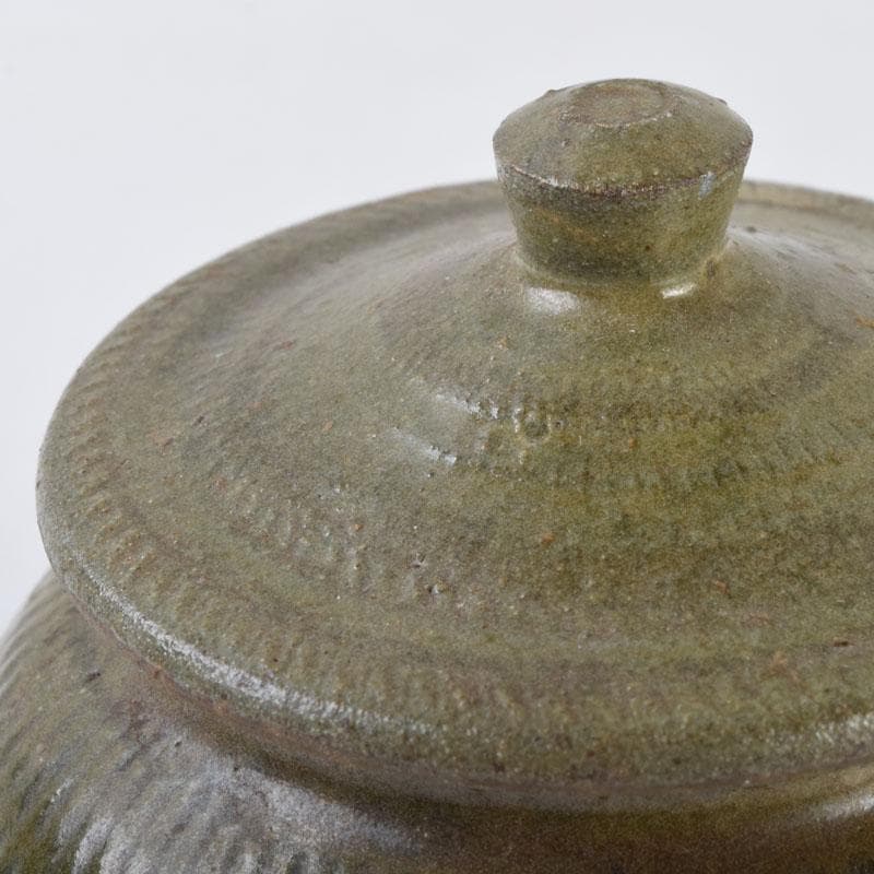 タイ古陶磁　スンコロク　宋胡録　青磁　蓋壷　C　9088